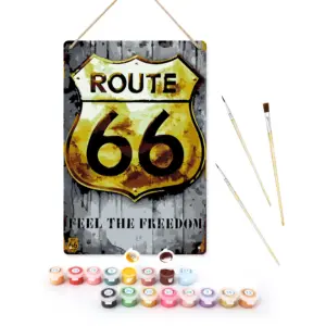 Route 66 DIY Metal Bar Poster