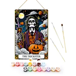 Trickster Halloween DIY Metal Poster