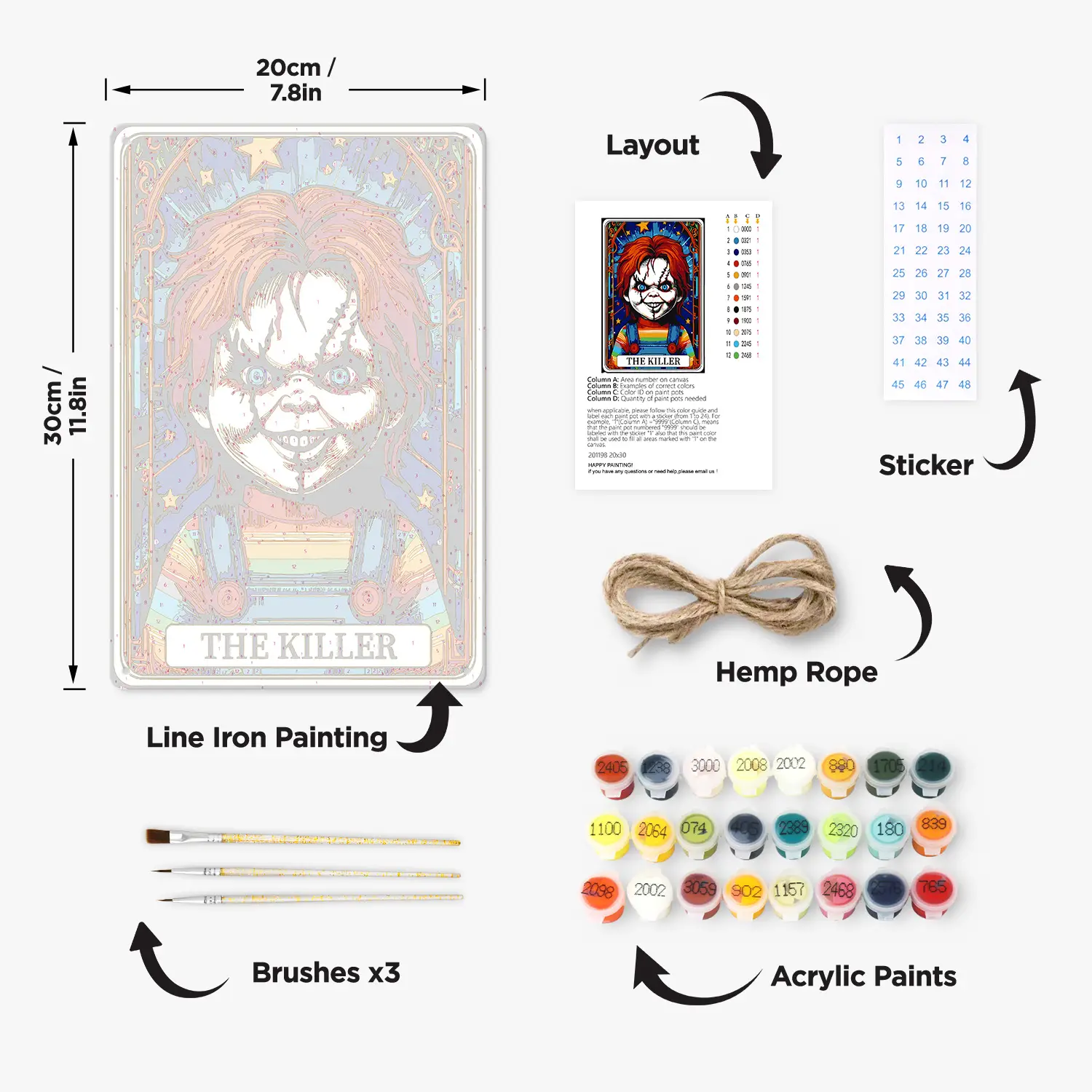 Scary Doll Halloween DIY Metal Poster 1 Scary Doll Halloween DIY Metal Poster