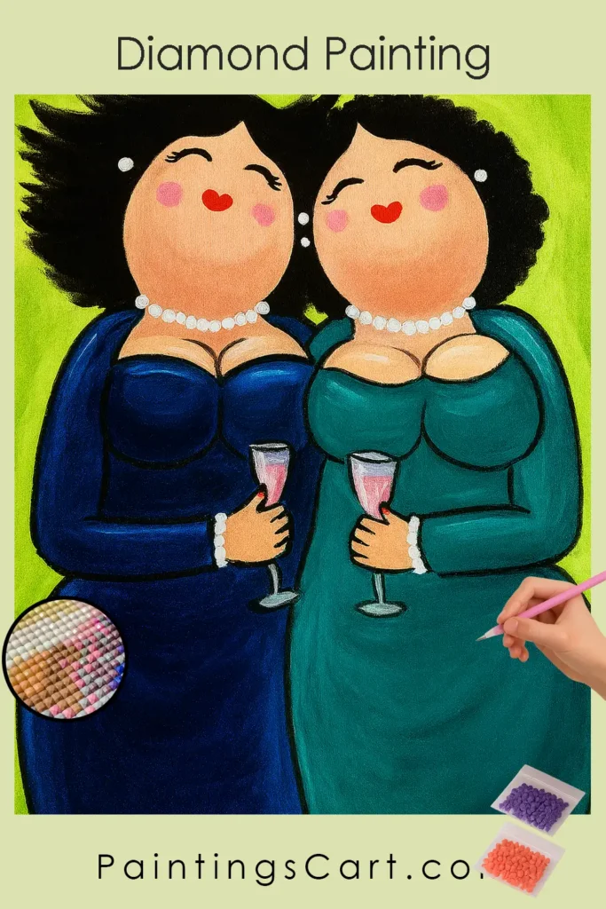 Beautiful Curvy Ladies Diamond Painting 1 1155112 pin diamond painting paintingscart 683x1024 1 DIY paintings - Paint by numbers - Diamond Painting