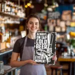 15 Always On Tap Cold Beer DIY Metal Poster