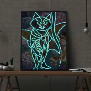Magical Feline - Glow-in-the-Dark Diamond Painting