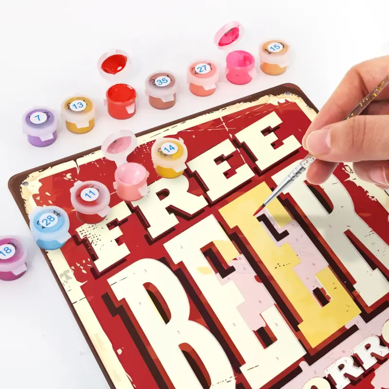 Free Beer Tomorrow - DIY Metal Bar Poster