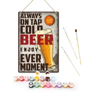 Beer Every Moment DIY Metal Poster