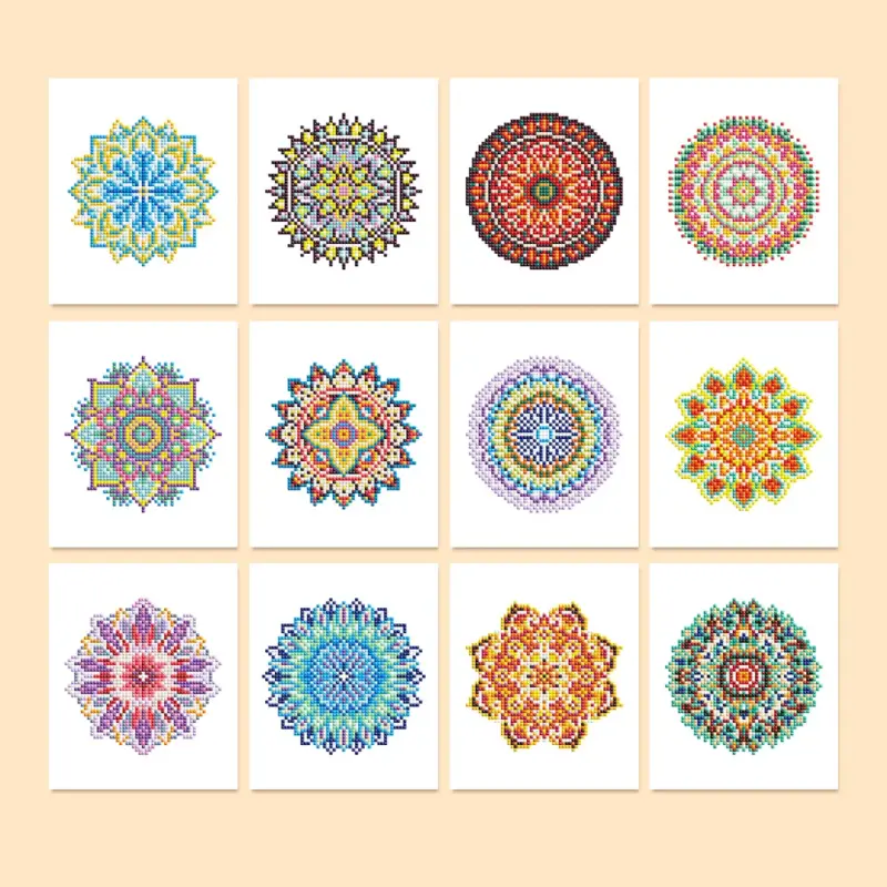Beautiful Mandala Arts - 12 pcs
