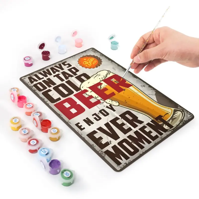 Beer Every Moment DIY Metal Poster