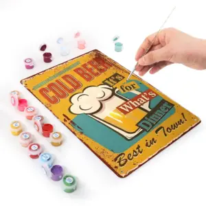 Cold Beer Best in Town DIY Metal Poster