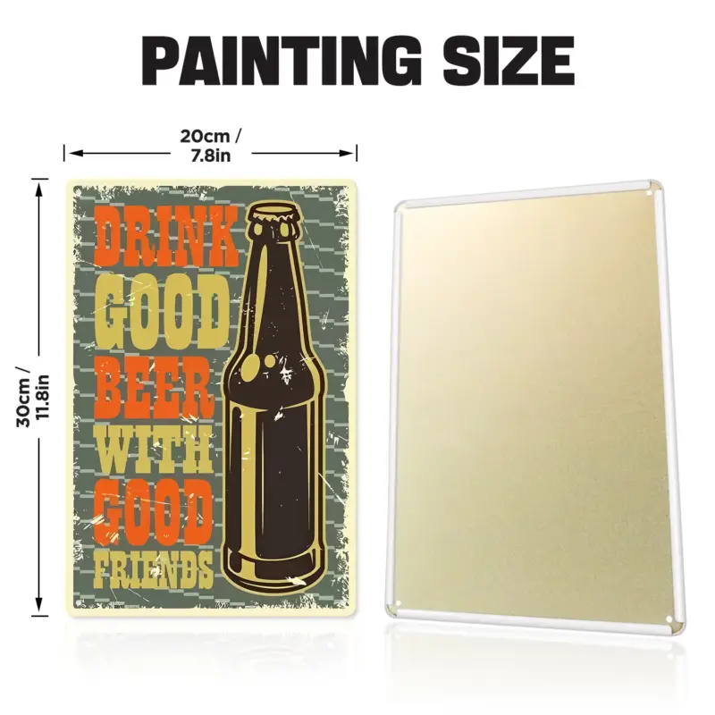 Drink Good Beer DIY Metal Poster