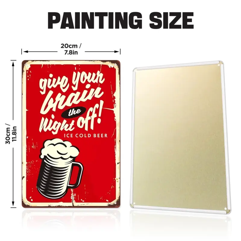 Night Off Bar Metal Poster