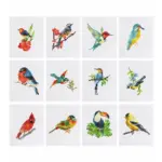 Gefiederte Freunde Kollektion - Mini Diamond Painting (12er-Set)