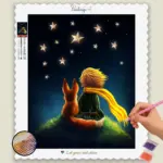 Junge und Fuchs (Nacht, Sterne)