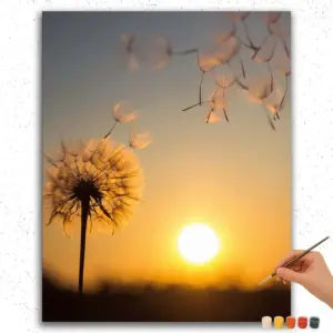 Dandelion in the Sunset