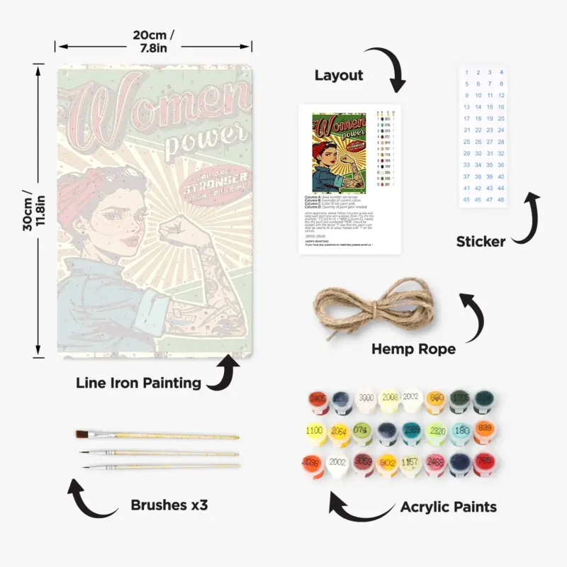 Woman Power DIY Metal Poster