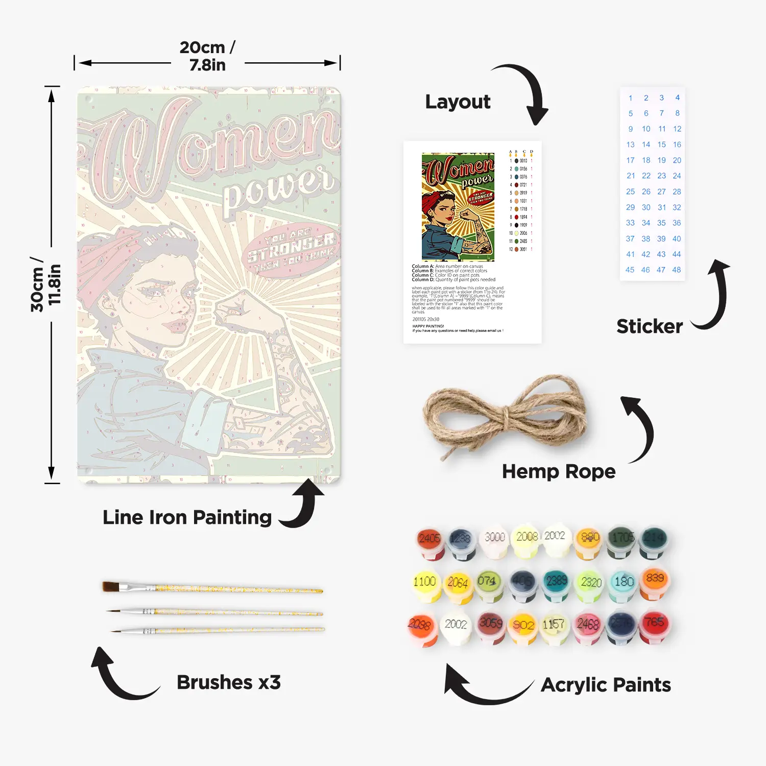 Woman Power DIY Metal Poster 1 Woman Power DIY Metal Poster