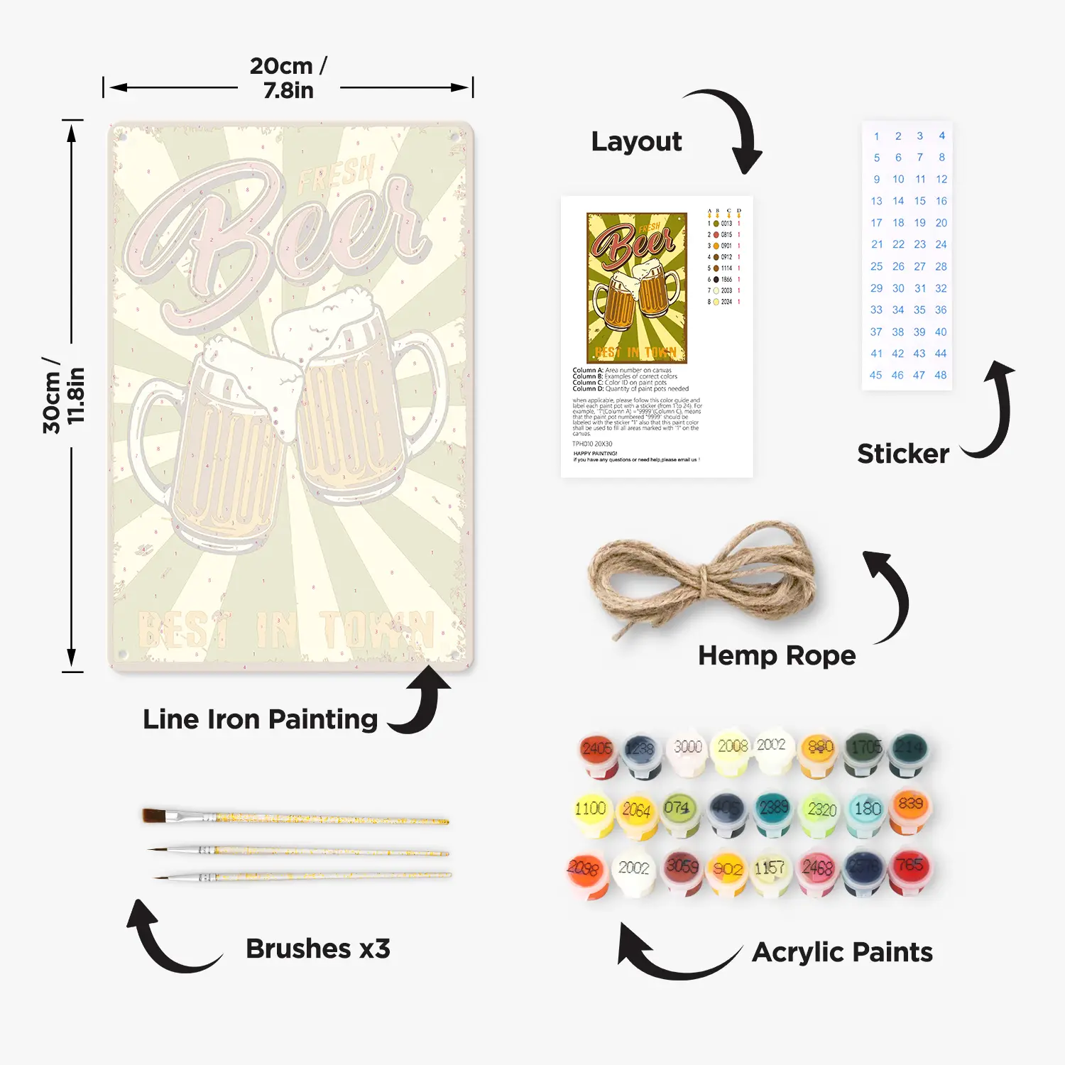Fresh Beer Best in Town DIY Paint by Numbers 1 Fresh Beer Best in Town DIY Paint by Numbers