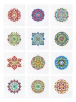 Colorful Mandala art 12pcs