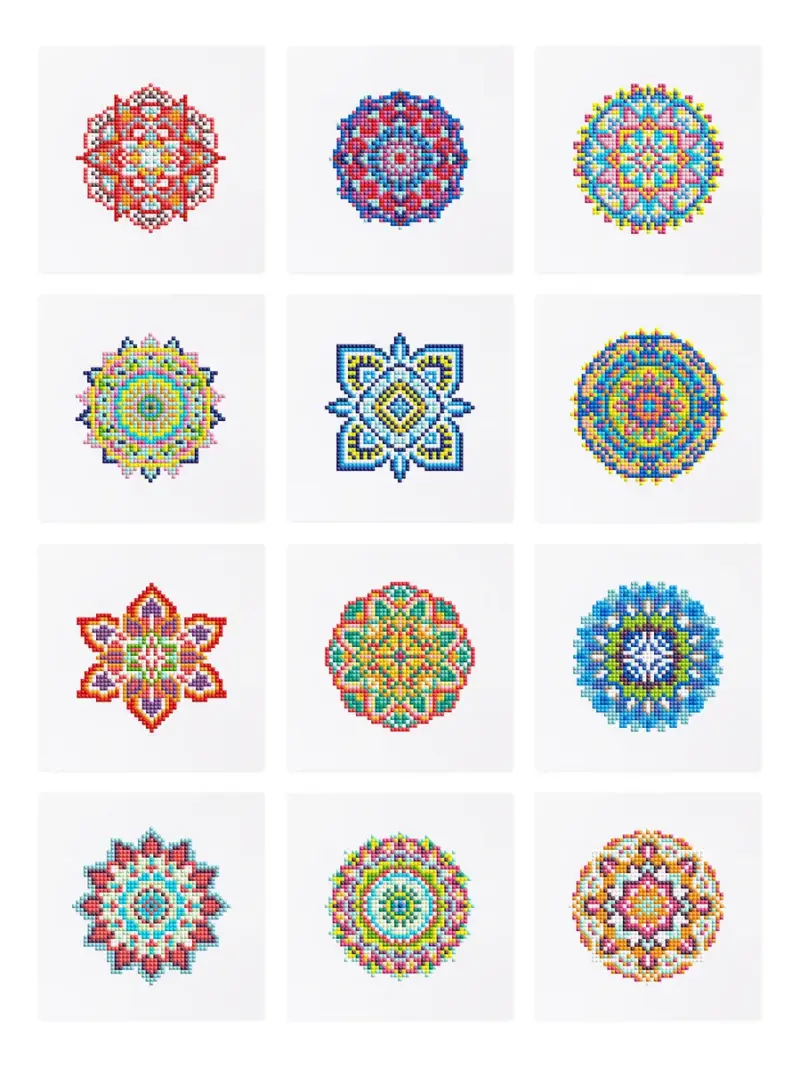 Colorful Mandala art 12pcs