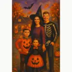 Custom Halloween Portrait Family Cusom