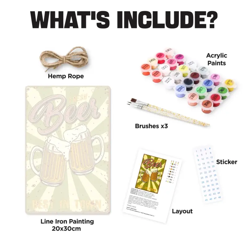 Fresh Beer Best in Town DIY Paint by Numbers