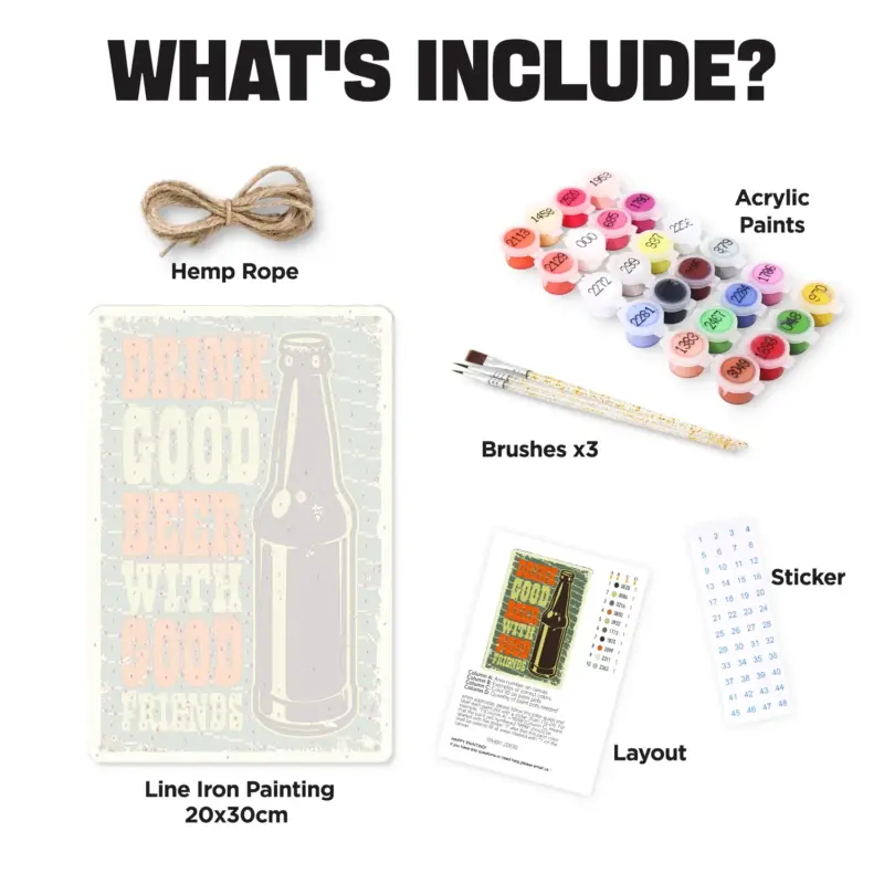 Drink Good Beer DIY Metal Poster