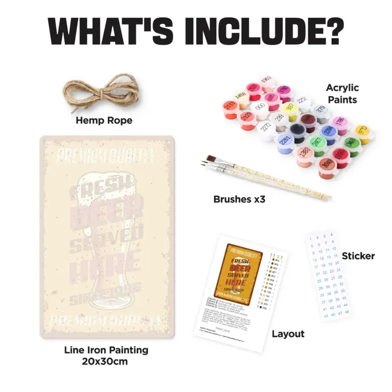 Fresh Beer Served Here - DIY Metal Poster