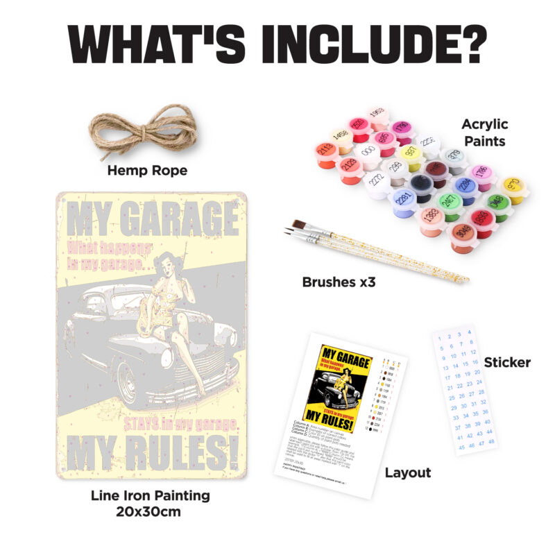 My Garage My Rules - DIY Metal Poster