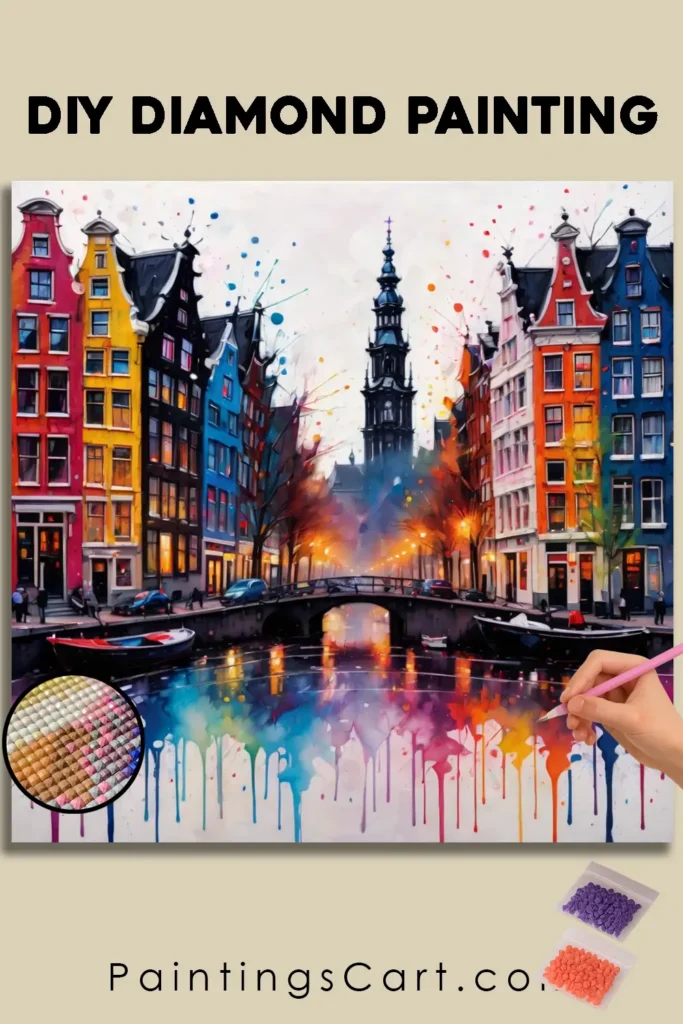 Amsterdam in Colors 1 872263 pin diamond painting paintingscart 683x1024 1 DIY paintings - Paint by numbers - Diamond Painting