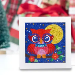 Rainbow Owl - Diamond Painting for Kids