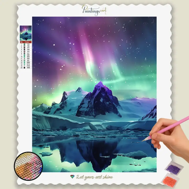 Mountains and Aurora Lights