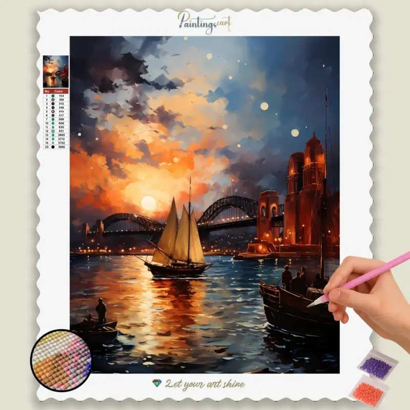 Australia_21167_base-diamond-painting-paintingscart Sunset in Australian Sea