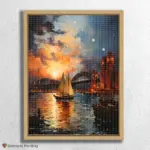 Australia_21167_float-diamond-painting-paintingscart Sonnenuntergang Australisches Meer