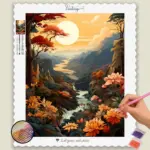 Sun, Flowers and River