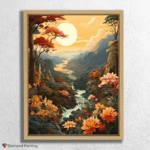 Sun, Flowers and River