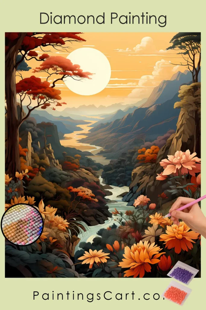 Sun, Flowers and River