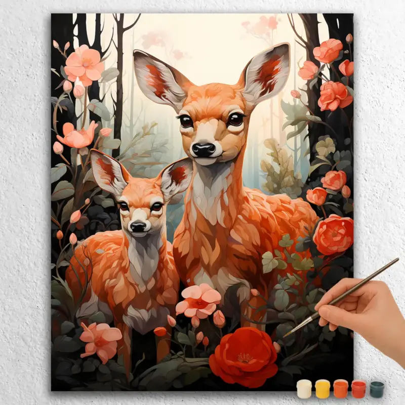 Baby Dears in Flowers