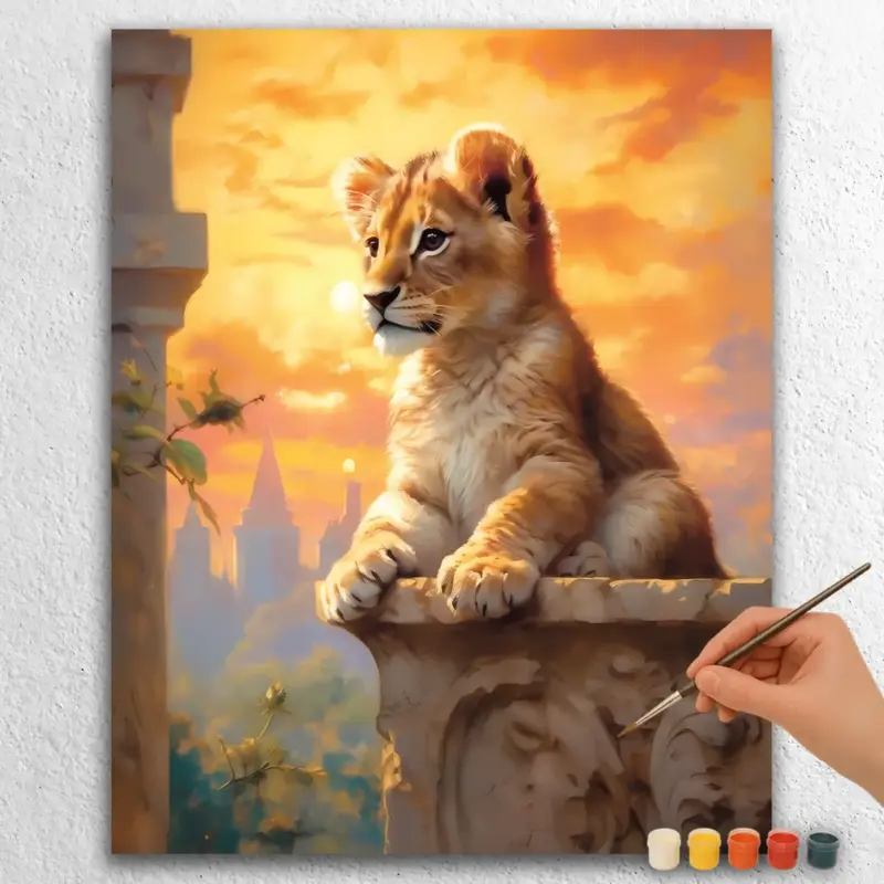 Baby Lion 7385 DIY paintings - Paint by numbers - Diamond Painting