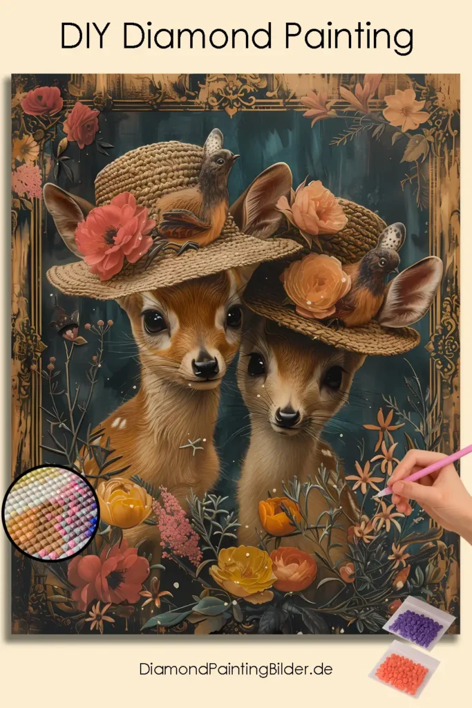 Two Deer with Hat