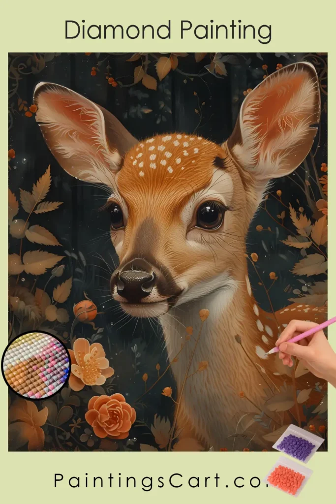 Deer and Flowers 1 Deer and Flowers