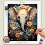Baby_Animals_Valentines_Day_14319_base-diamond-painting-paintingscart Cute Baby Elephant