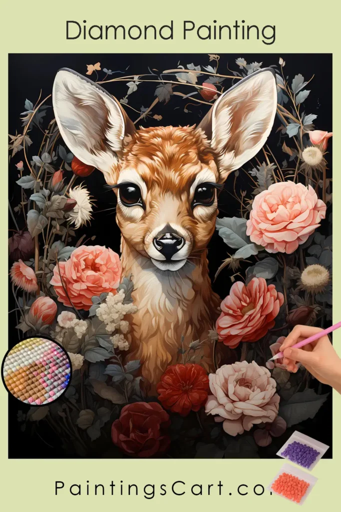 Flowers and Deer