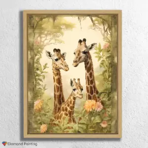 Giraffe Couple and Baby