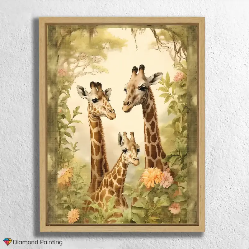 Giraffe Couple and Baby
