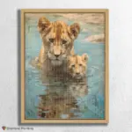 Baby_Lion_10386_float-diamond-painting-paintingscart Baby Lions in Water