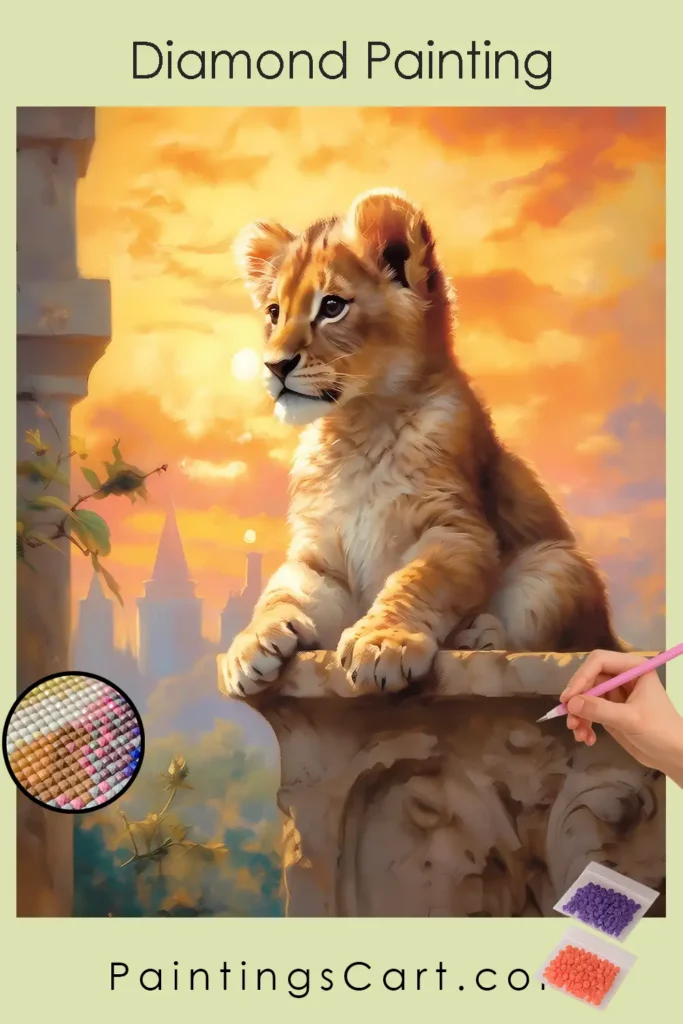 Baby Lion on the Mountain 1 Baby Lion Sitting on a Mountain