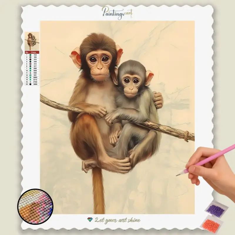 Baby_Monkey_8392_base-diamond-painting-paintingscart Baby Monkey