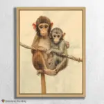 Baby_Monkey_8392_float-diamond-painting-paintingscart Baby Monkey