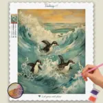 Penguin Surfing on Waves