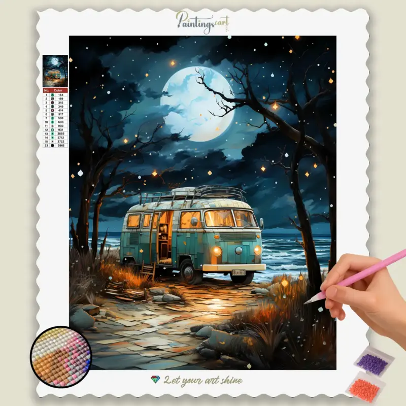 Beach Vacation in Moonlight