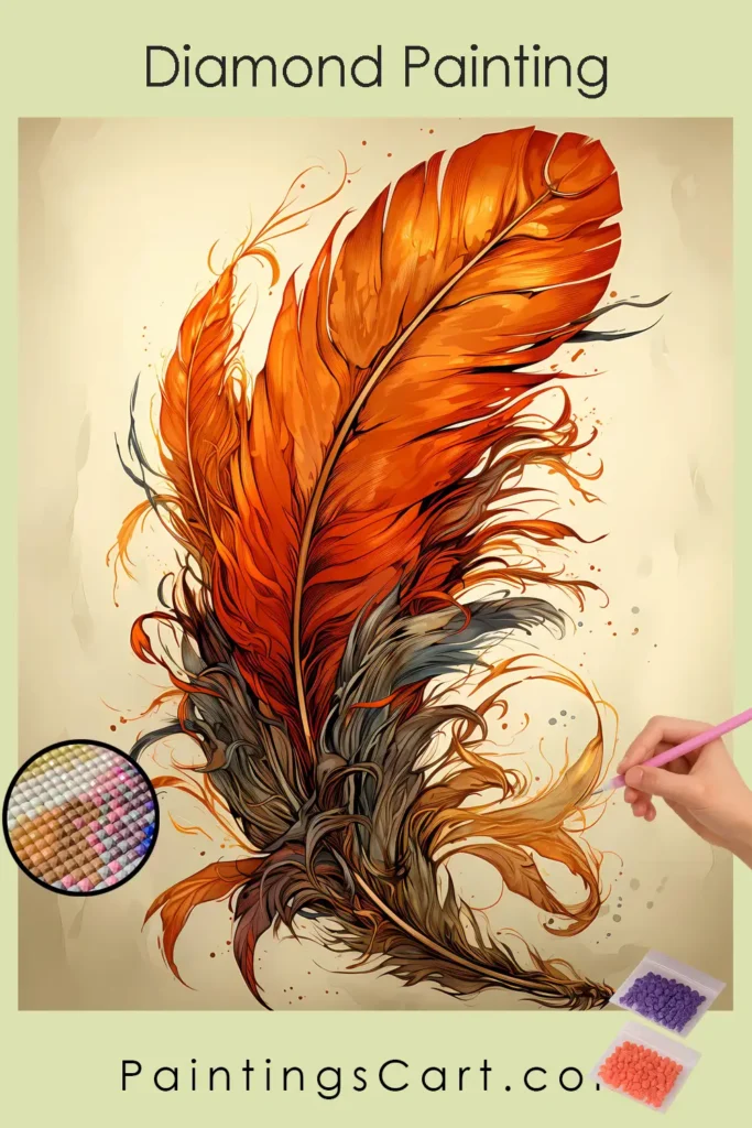 Feather in Burnt Orange 1 Feather