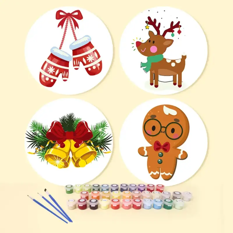 Ringing Bells Christmas Placemats - Paint by numbers